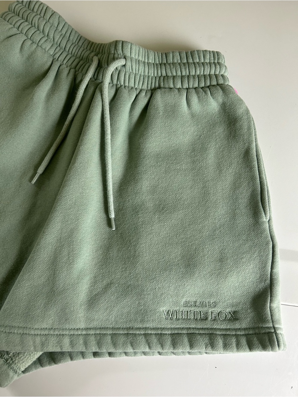 White Fox Boutique Sage Green Drawstring Shorts